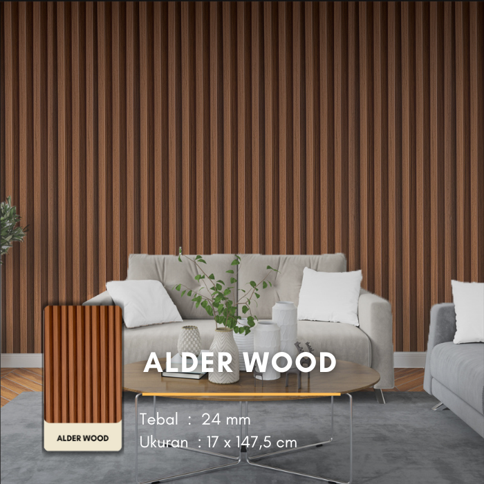 WPC Wood Wall Panel 24MM Fluted 1.5M & 3M Dekor Dinding Kayu | AESTICA