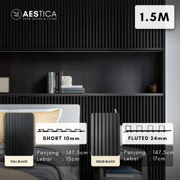 WPC Wood Wall Panel 24MM Fluted 1.5M & 3M Dekor Dinding Kayu | AESTICA