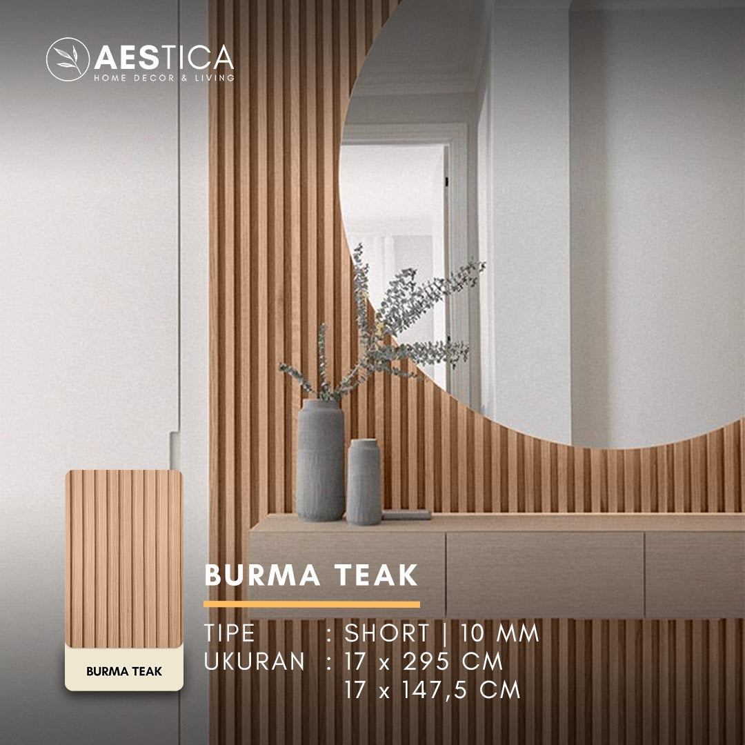 WPC Wood Wall Panel 24MM Fluted 1.5M & 3M Dekor Dinding Kayu | AESTICA