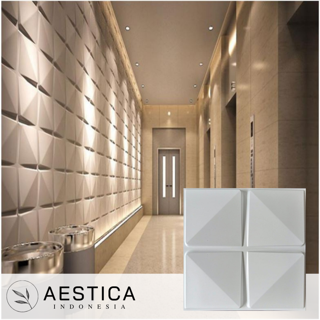 3D PVC Wall Panel Per BOX 50CMx50CM Dinding Wallpaper Dekor Rumah | AESTICA