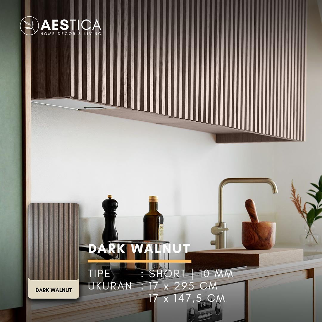 WPC Wood Wall Panel 1.5M Dekorasi Dinding Kisi Kisi Kayu | AESTICA