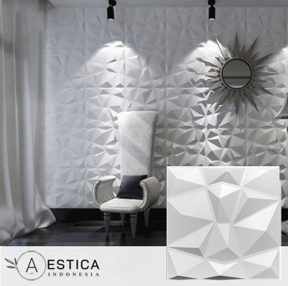 3D PVC Wall Panel Per BOX 50CMx50CM Dinding Wallpaper Dekor Rumah | AESTICA