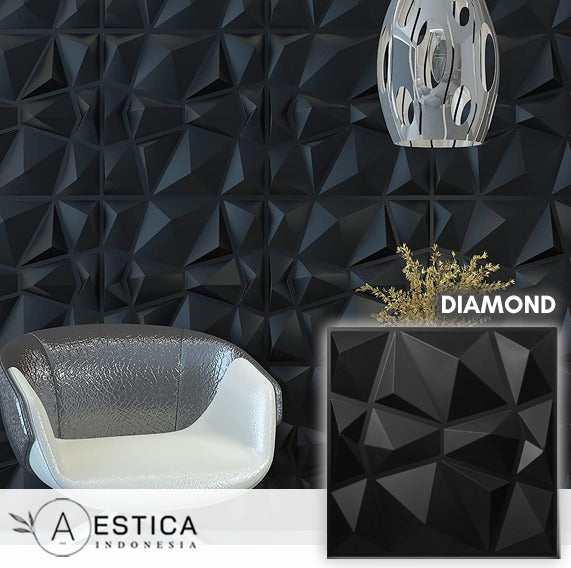 3D PVC Wall Panel Per BOX 50CMx50CM Dinding Wallpaper Dekor Rumah | AESTICA