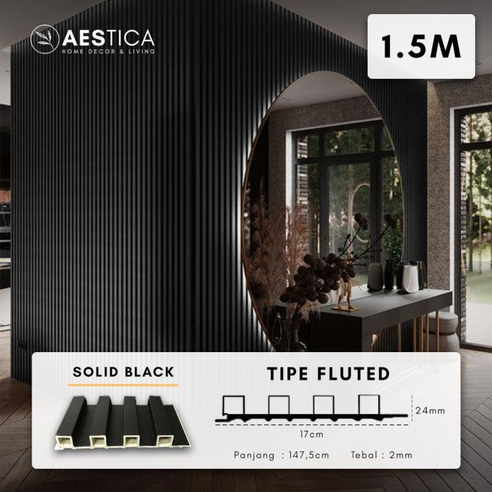 WPC Wood Wall Panel 24MM Fluted 1.5M & 3M Dekor Dinding Kayu | AESTICA