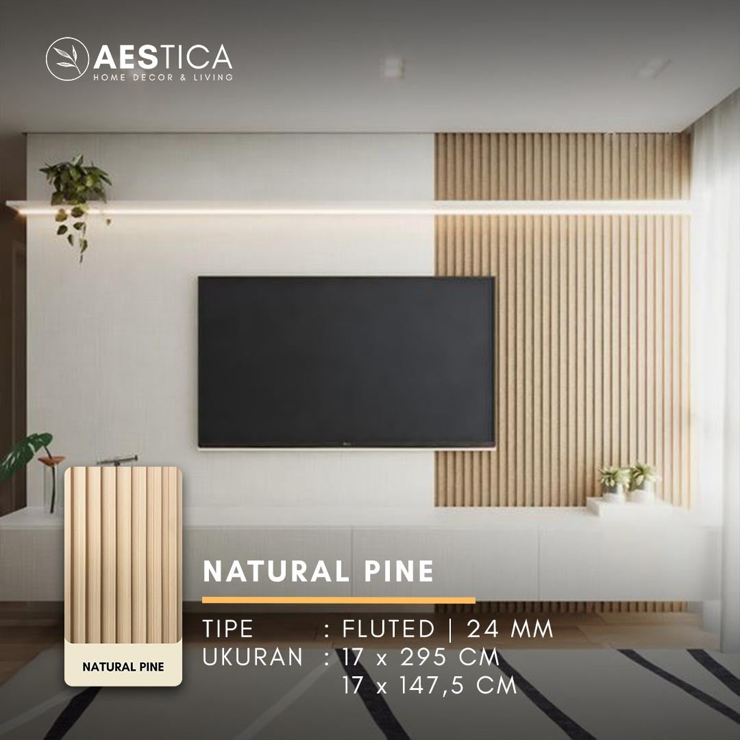 WPC Wood Wall Panel 1.5M Dekorasi Dinding Kisi Kisi Kayu | AESTICA