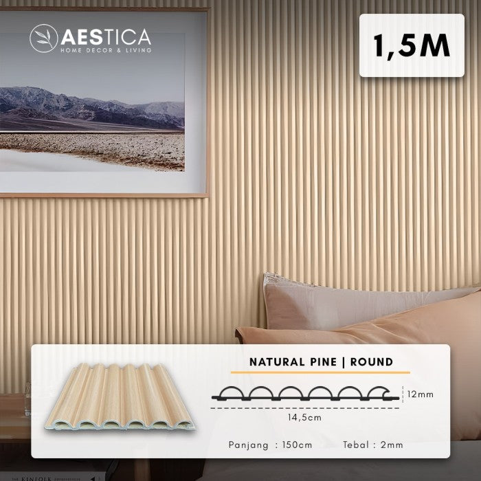 WPC Wood Wall Panel 1.5M Dekorasi Dinding Kisi Kisi Kayu | AESTICA