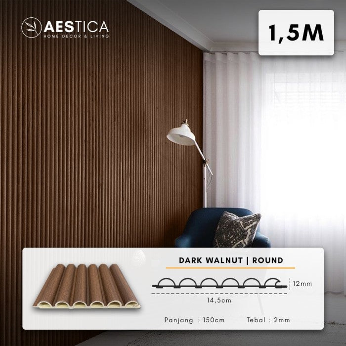 WPC Wood Wall Panel 1.5M Dekorasi Dinding Kisi Kisi Kayu | AESTICA