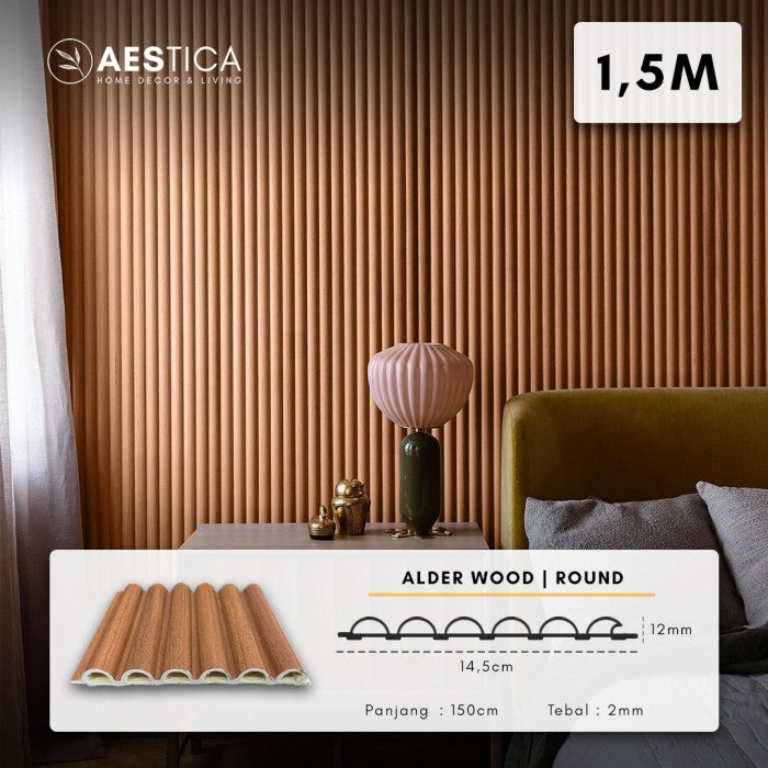 WPC Wood Wall Panel 1.5M Dekorasi Dinding Kisi Kisi Kayu | AESTICA