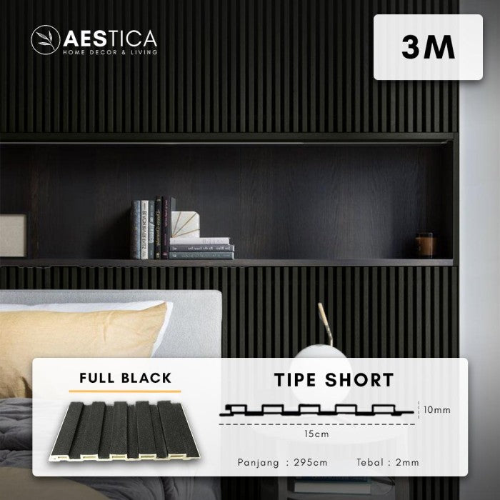 WPC Wood Wall Panel 24MM Fluted 1.5M & 3M Dekor Dinding Kayu | AESTICA