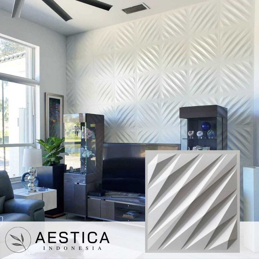 3D PVC Wall Panel Per BOX 50CMx50CM Dinding Wallpaper Dekor Rumah | AESTICA