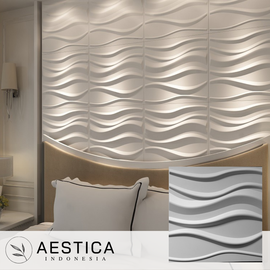 3D PVC Wall Panel Per BOX 50CMx50CM Dinding Wallpaper Dekor Rumah | AESTICA