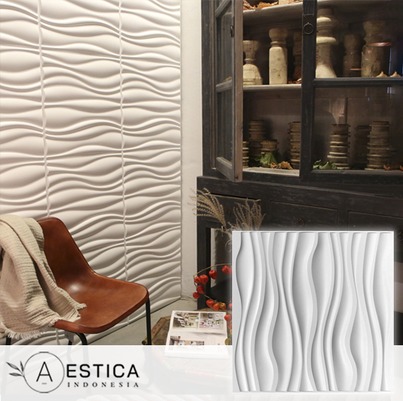 3D PVC Wall Panel Per BOX 50CMx50CM Dinding Wallpaper Dekor Rumah | AESTICA