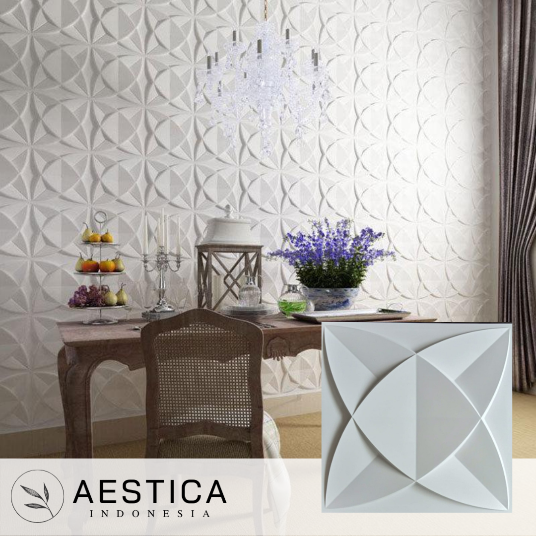 3D PVC Wall Panel Per BOX 50CMx50CM Dinding Wallpaper Dekor Rumah | AESTICA