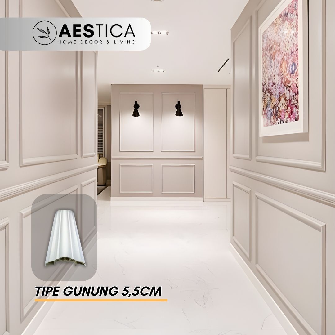Wall Moulding Lis Siku List PVC Dekorasi Dinding Rumah | AESTICA