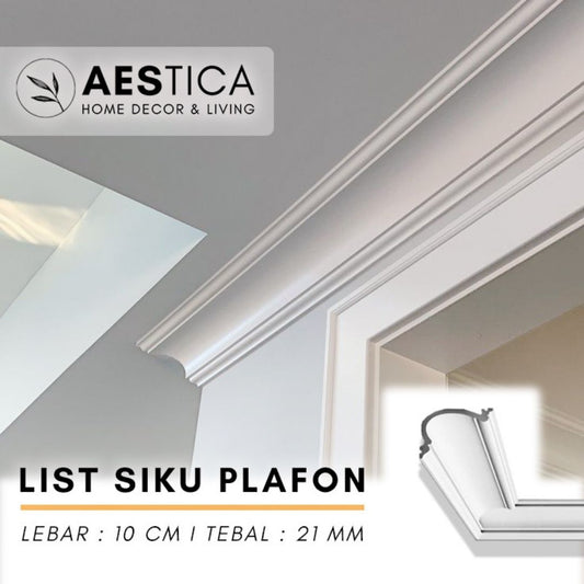 Lis Siku  Aksesoris List Plafon PVC Dekorasi Dinding Rumah | AESTICA