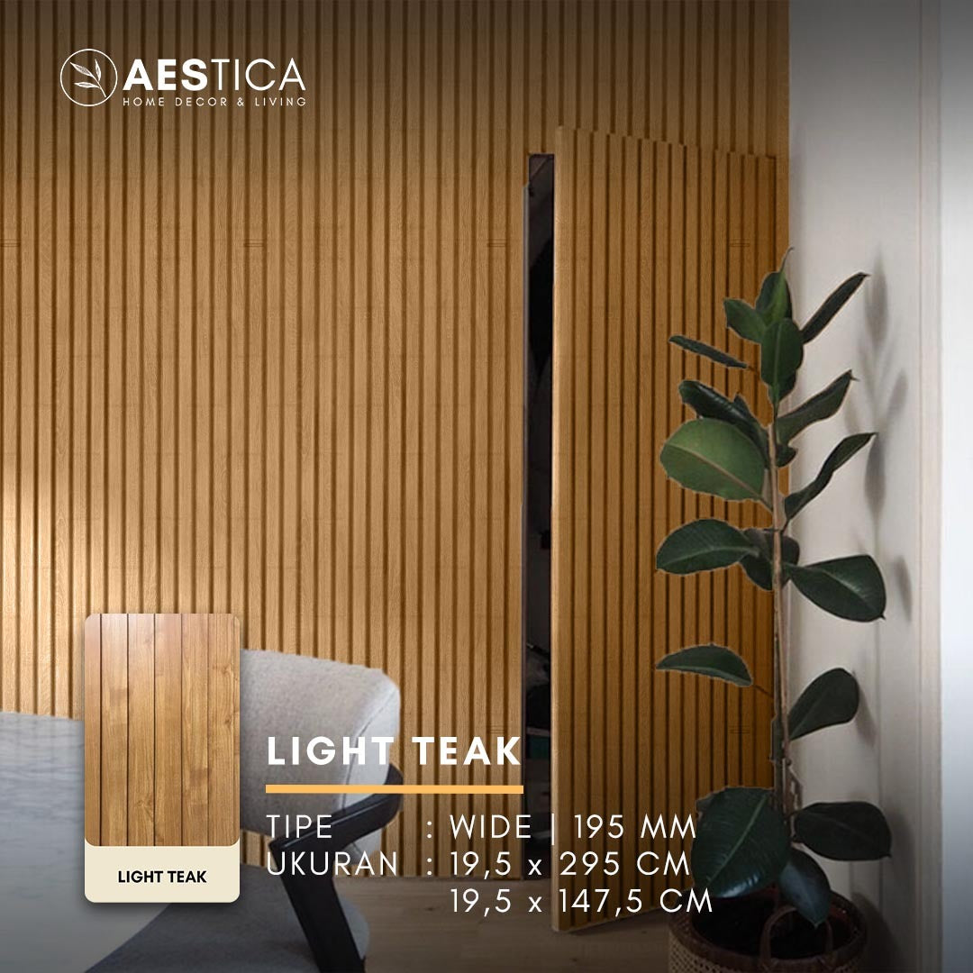 WPC Wood Wall Panel 1.5M Dekorasi Dinding Kisi Kisi Kayu | AESTICA