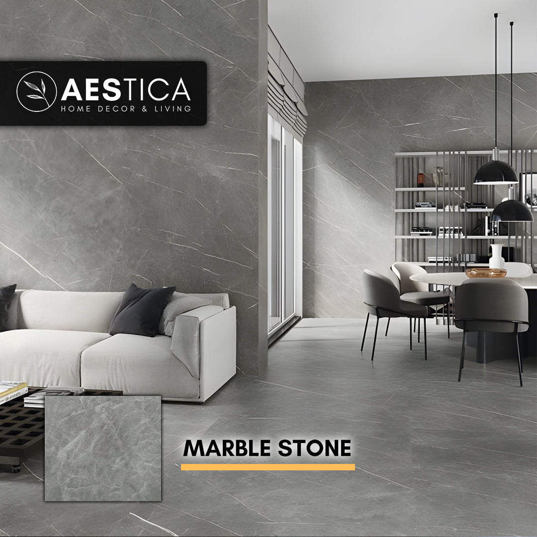 Lantai Vinyl Batu Granite Karpet Marmer Semen Plank Per BOX | AESTICA