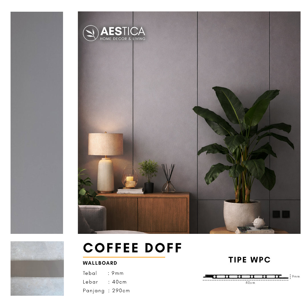 WPC Wall Board Papan Panel Dinding Kayu Marmer Granite 3M | AESTICA
