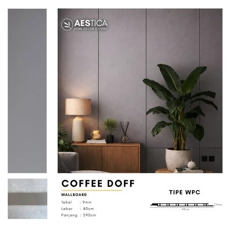 WPC Wall Board Papan Panel Dinding Kayu Marmer Granite 3M | AESTICA