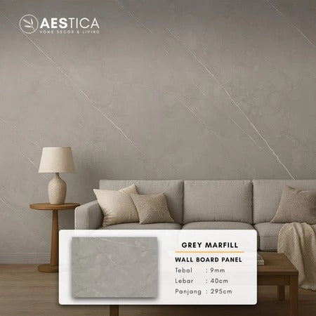 WPC Wall Board Papan Panel Dinding Kayu Marmer Granite 3M | AESTICA